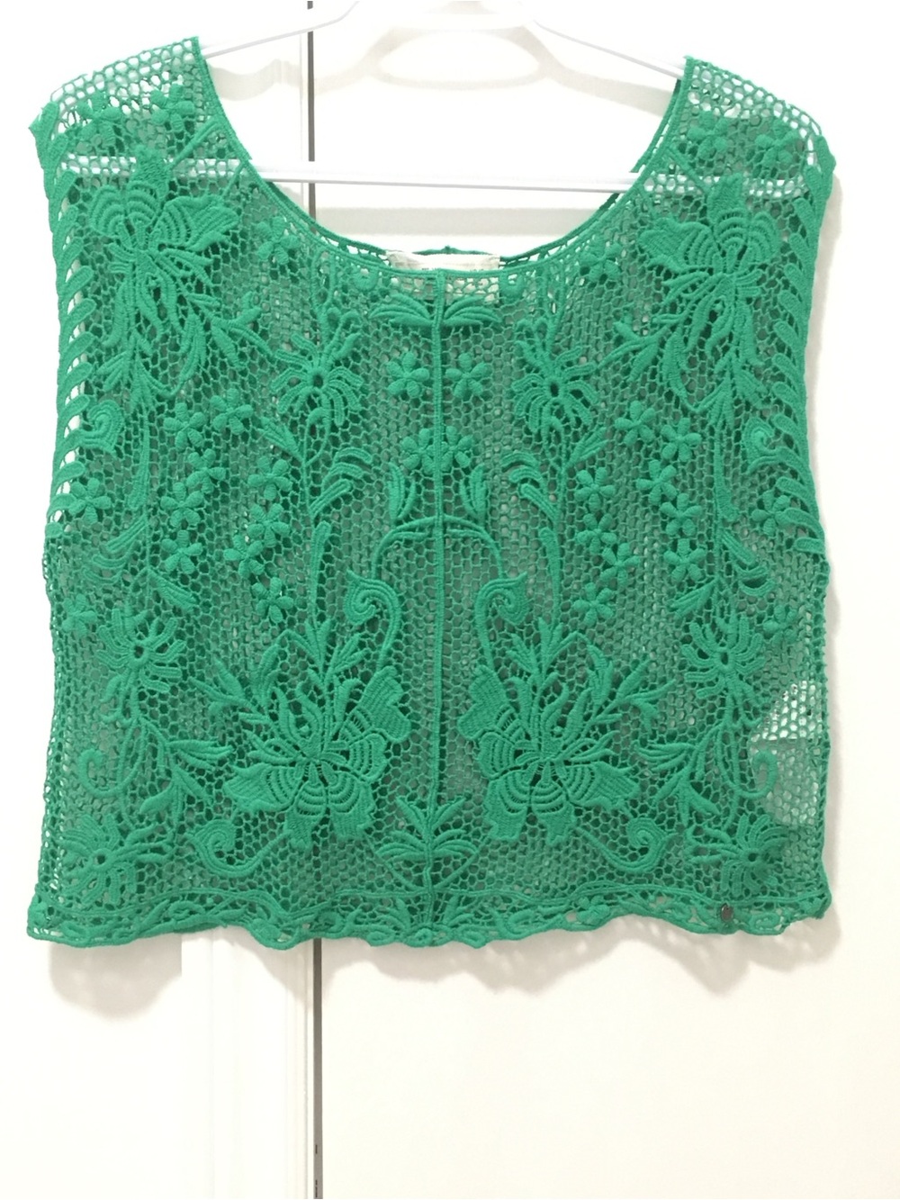 Preowned Abercrombie & fitch green floral Design tee shirt women's Size XS